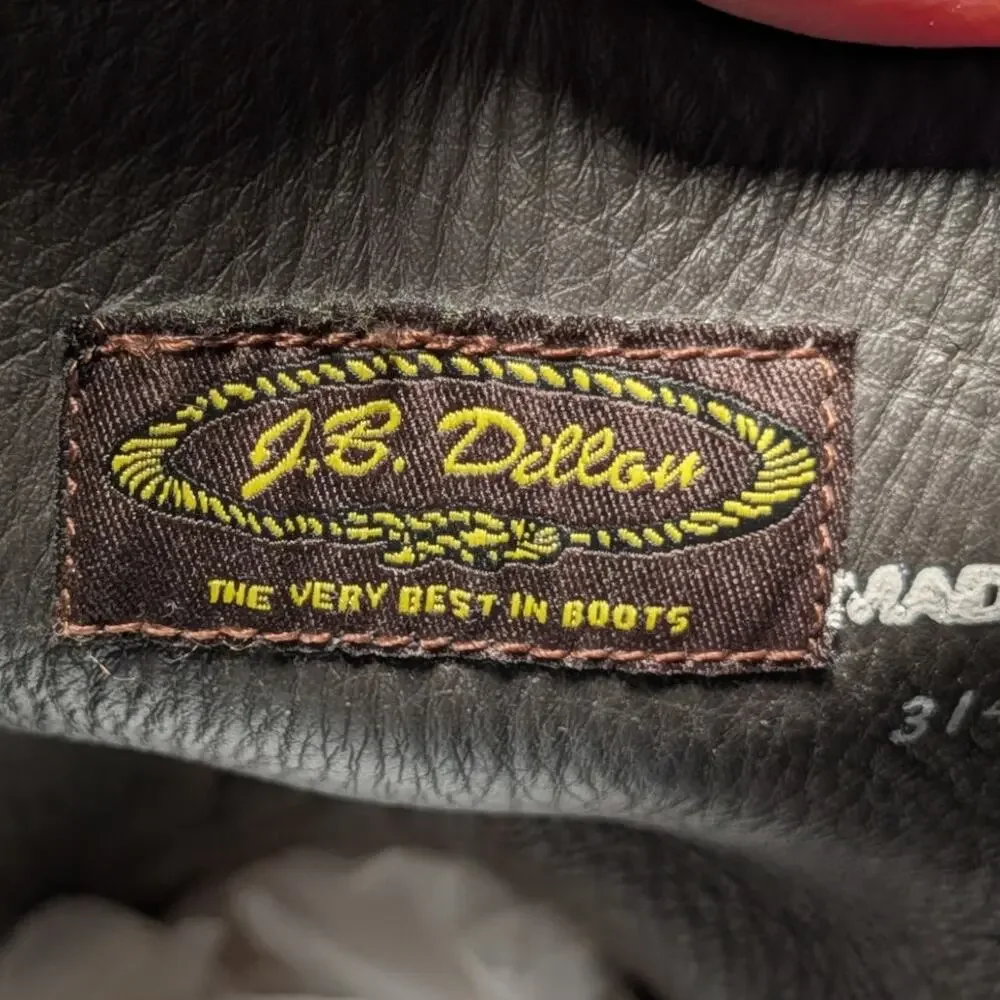 J.B. Dillon JBA 1118 Western Boots Men Size 16 EEE Brown Leather Cowboy Wide